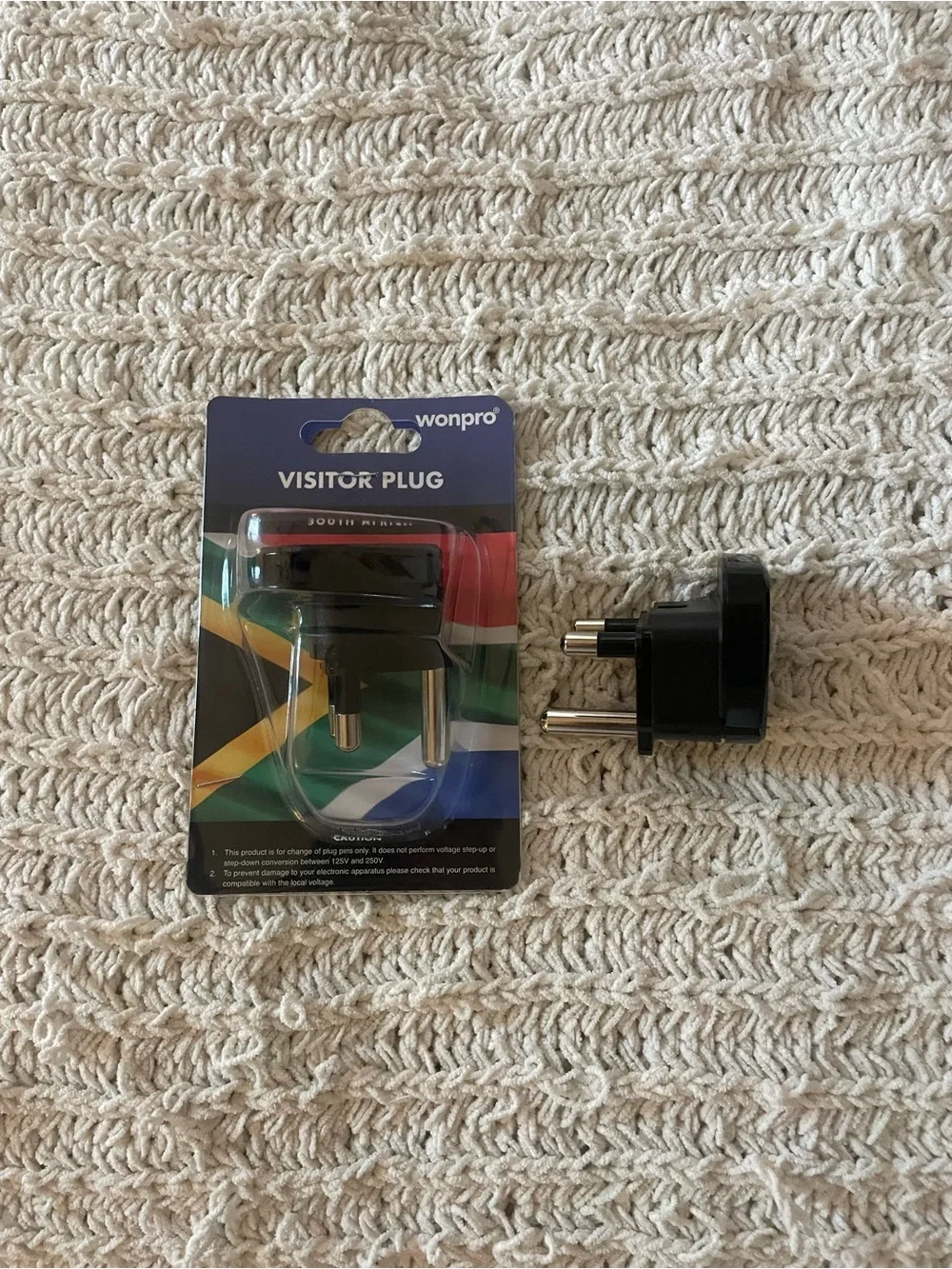 South Africa Black Visitor Travel Plug Adapter - Pack of 2